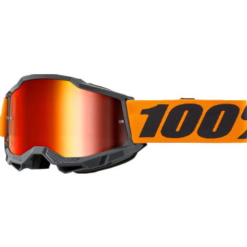 100% Accuri 2 Brille Schwarz Orange verspiegelt