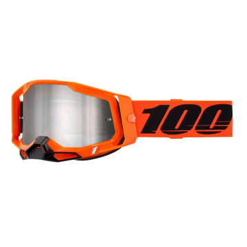 100% Racecraft 2 Orange Verspiegelt Silber