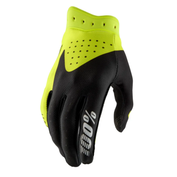 100% Handschuhe I-Track Neongelb Schwarz