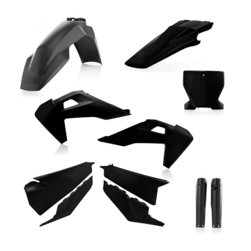 Acerbis Full Plastik Kit KOMPLETT Schwarz Husqvarna FC TC 125 250 350 450 2019-