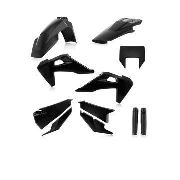 Acerbis Full Plastik Kit KOMPLETT Schwarz Husqvarna FE TE TX 125 250 350 450 501 2020-