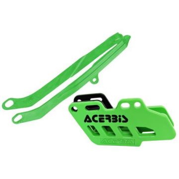 Acerbis Kettenführung + Schwingenschleifer Set Grün Kawasaki KXF 250/450 2009-