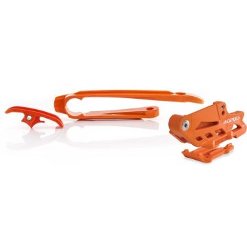 Acerbis Kettenführung + Schwingenschleifer Set Orange KTM EXC/EXC-F/TPI 250, 300, 350, 450, 500 2017-