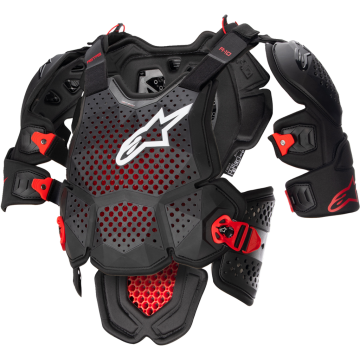 Alpinestars A-10 V2 Full Chest Protector Schwarz - Rot