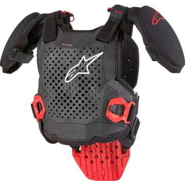 Alpinestars A5 V2 Brustpanzer Jugendliche Schwarz Rot