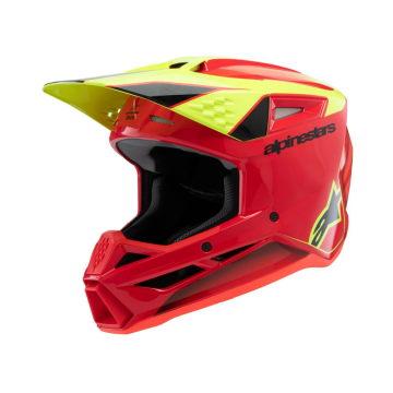 Alpinestars SM3 Jugend Kinder Helm Fray Rot Gelb