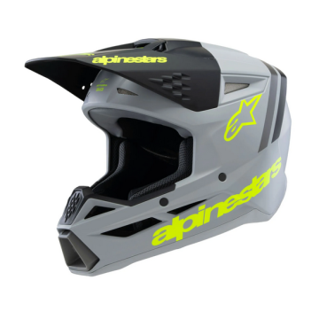 Alpinestars SM3 Jugend Kinder Helm Radium Schwarz Gelb Grau