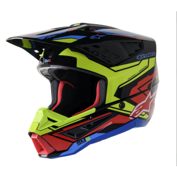 Alpinestars Supertech Action Helm M5 Schwarz Gelb Rot
