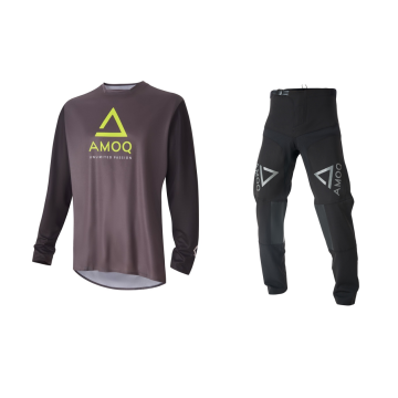 Amoq Ascent Combo Jersey + Hose Schwarz Grau 34 / L
