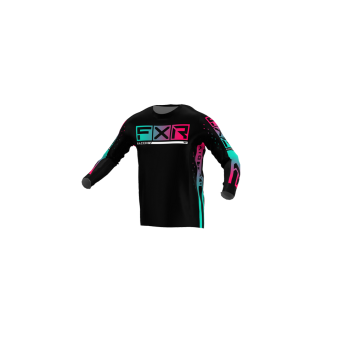 FXR Podium Pro Kinder MX Jersey Minty Schwarz Größe M / L