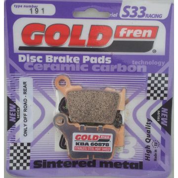 Goldfren Racing S33 S187 Bremsbeläge hinten Kawasaki KXF 250/450 2004-