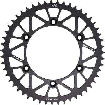 JT Aluminium Kettenrad Schwarz 44-53Z Beta RR 250, 350, 400, 450, 498, 520, 525 2006-2012