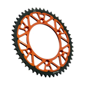 JT Dual Kettenrad Alu / Stahl Orange KTM SX, SXF, EXC 125, 200, 250, 350, 450, 500, 525, 530
