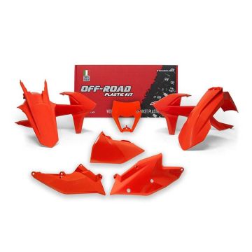 KTM Plastik Kit mit Lampenmaske Orange EXC, EXC-F 250, 300, 350, 450, 500 2017-2019