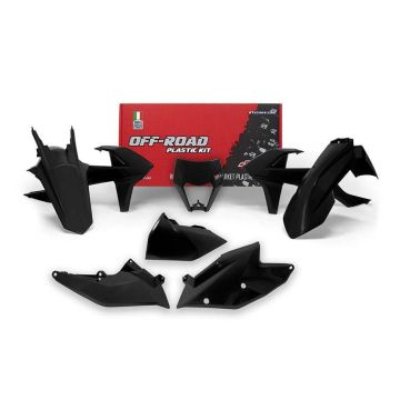 KTM Plastik Kit mit Lampenmaske Schwarz EXC, EXC-F 250, 300, 350, 450, 500 2017-2019