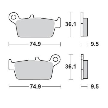 Moto-Master Bremsbeläge Sinter Racing Hinten Suzuki DRZ 400 2000-