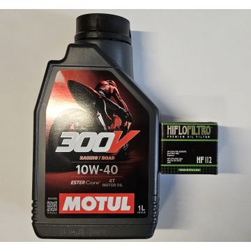Motor Service Kit Motul 300V 10W40 + Ölfilter HF112 XR CRF 250L KXF 450