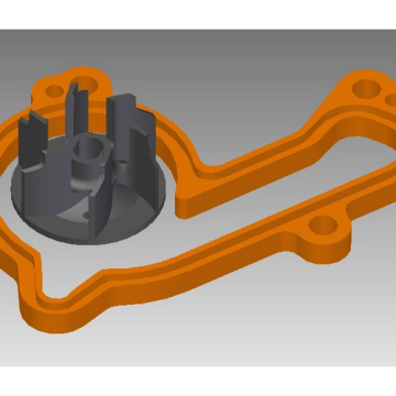 Oversize Wasserpumpen-kit KTM SXF 250, 350 2016-2018  Husqvarna FC