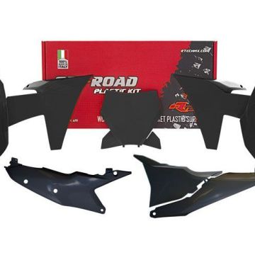 Racetech Plastik Kit Schwarz für KTM SX, SXF 125, 150, 250, 350, 450 2023-2024