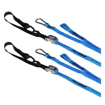 RFX Spanngurte mit Schlaufe und Karabinerhaken Blau
