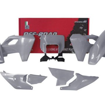 Rtech Plastik Kit mit Lampenmaske Grau für Husqvarna TE, FE 250, 300, 350, 450, 501 2024-