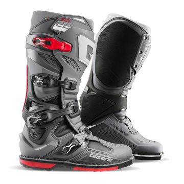Gaerne SG 22 Motocross / Enduro Stiefel Anthracite Rot