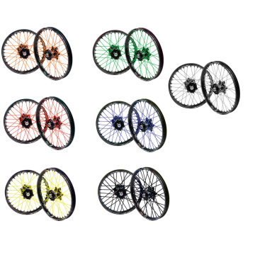 Speichen Cover / Spoke Style für 2 Räder (Schwarz, Rot, Orange, Weiß, Gelb, Blau, Grün)