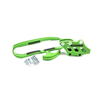 TMD Teflon Schwingenschleifer/Kettenführung Set Grün Kawasaki KXF 450 2024- / 250 2025-