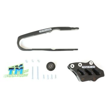 TMD Teflon Schwingenschleifer/Kettenführung Set Schwarz Kawasaki KXF 450 2016-2018 / 250 2017-2020