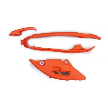 UFO Kettenführung + Schwingenschleifer Orange KTM SX, SX-F 125, 150, 250, 300, 350, 450 2023-
