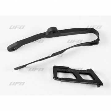 UFO Kettenführung + Schwingenschleifer Schwarz Kawasaki KXF 250 2017-2018 / KXF 450 2016-2018