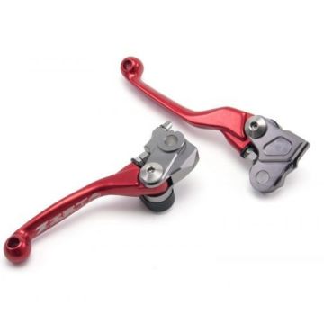 Zeta Flex Hebel Set Rot Kawasaki KX, KXF 2001-2012 / Yamaha YZ, YZF 2001-2012